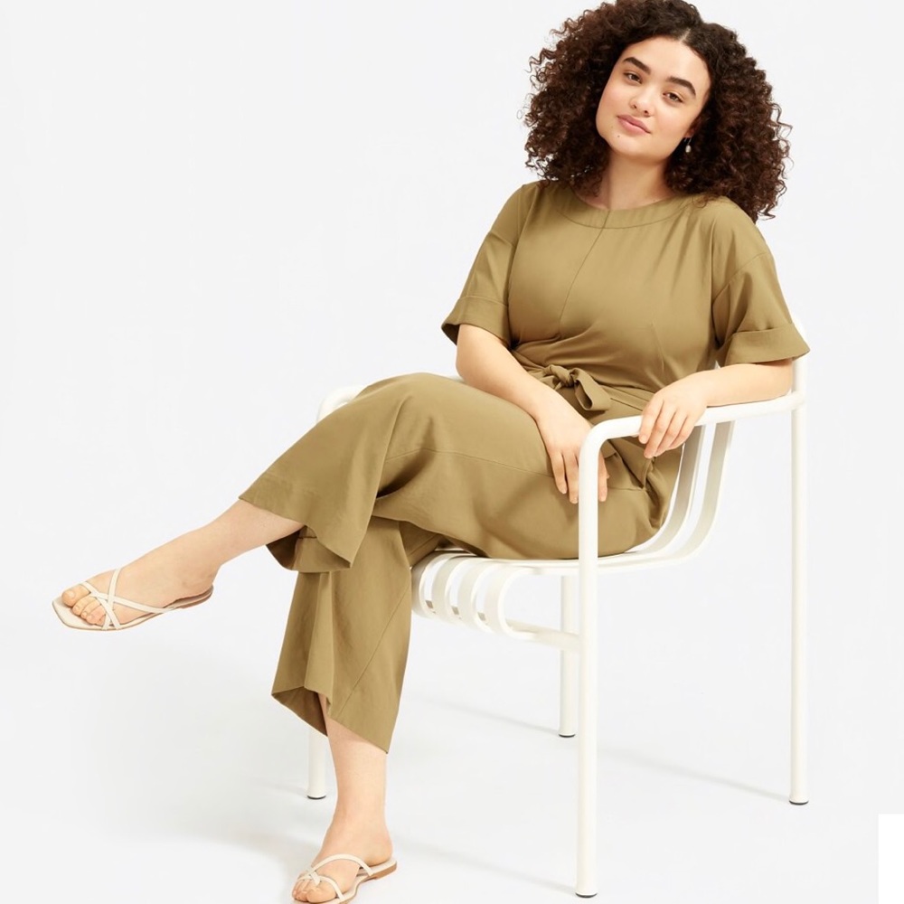 Everlane Japanese GoWeave Short Sleeve Jumpsuit, 6
